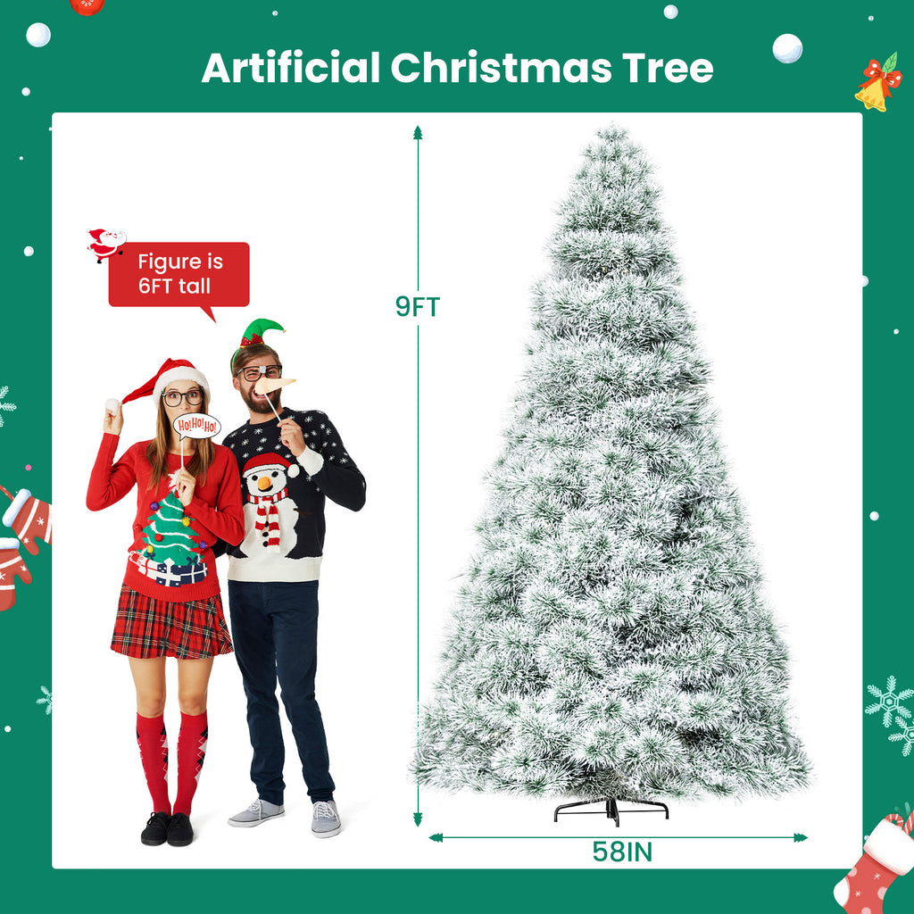 JIOABL Pre-Lit Spruce Artificial Christmas Tree for Home, Office, and Party Decor