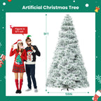 JIOABL Pre-Lit Spruce Artificial Christmas Tree for Home, Office, and Party Decor