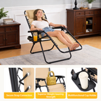 JIOABL 2pcs Adjustable Zero Gravity Chair with Pillow and Cup Holder,Patio Outdoor Foldable Lawn Lounge Chairs, Metal