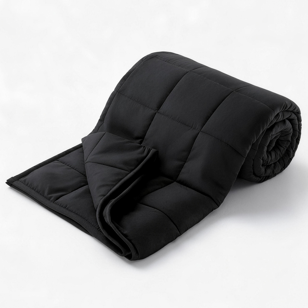 JIOABL Weighted Blanket, Twin 60" x 80", 20 lb Cooling Microfiber Bed Blanket, Blue