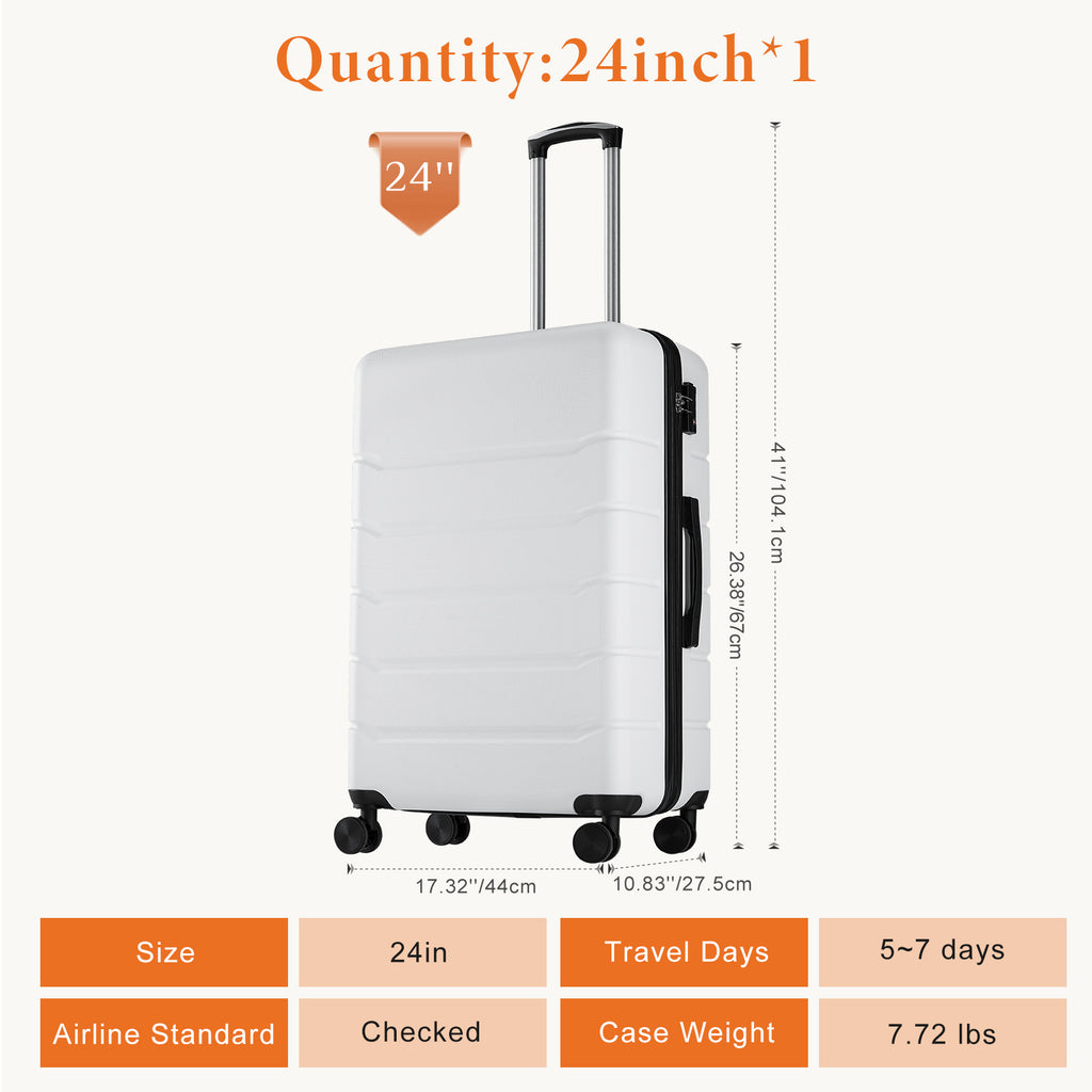 JIOABL Carry on Luggage, Hard Shell ABS Suitcase with Double Spinner Wheels, Lightweight Expandable Rolling Suit Case with TSA Lock