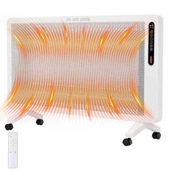 JIOABL Infrared Space Heater for Large Room, WiFi Remote, Inverter, Thermostat, White