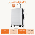 JIOABL Carry on Luggage, Hard Shell ABS Suitcase with Double Spinner Wheels, Lightweight Expandable Rolling Suit Case with TSA Lock