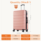 JIOABL Carry on Luggage, Hard Shell ABS Suitcase with Double Spinner Wheels, Lightweight Expandable Rolling Suit Case with TSA Lock