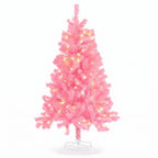 JIOABL Pre-Lit Artificial Christmas Tree, Pre Strung LED Lights, Indoor Xmas Holiday Decor with Metal Stand