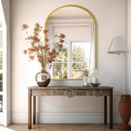JIOABL Arched Shatterproof Bathroom Mirror, Tempered Glass, 2 Sided Anti-Rust for Vanity Wall Decor,