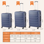 JIOABL Carry on Luggage, Hard Shell ABS Suitcase with Double Spinner Wheels, Lightweight Expandable Rolling Suit Case with TSA Lock