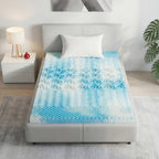 JIOABL Memory Foam Mattress Topper, 5-Zone Support, Gel Infused Cooling, Pressure Relief, CertiPUR-US for Bed, Sofa, RV