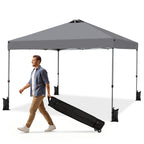 JIOABL 10x10ft One-Touch Instant Canopy, Waterproof, UV-Resistant, Heavy-Duty & Corrosion-Proof for Effortless Outdoor Shelter, White