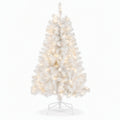 JIOABL Pre-Lit Artificial Christmas Tree, Pre Strung LED Lights, Indoor Xmas Holiday Decor with Metal Stand