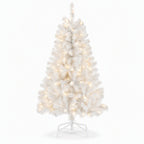 JIOABL Pre-Lit Artificial Christmas Tree, Pre Strung LED Lights, Indoor Xmas Holiday Decor with Metal Stand