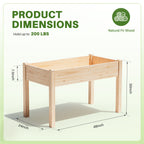 JIOABL Raised Garden Bed with Legs, Elevated Planter Box w/Bed Liner for Herbs Flowers Vegetables