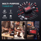 JIOABL 330-Piece Home Repair Tool Kit with Pull-Out Drawer, Carbon Steel Tool Box Set for DIY Projects, Home Maintenance and Auto Repair