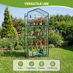 JIOABL Greenhouse with PE Cover, Portable Plant Grow House with Zipper Door & Steel Frame for Indoor Outdoor Garden
