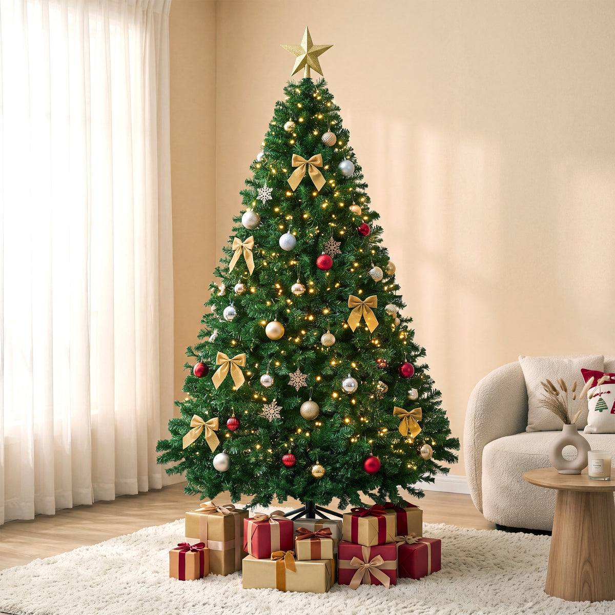 JIOABL Spruce Artificial Christmas Tree for Home, Office, and Party Decor