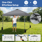 JIOABL 10x10ft One-Touch Instant Canopy, Waterproof, UV-Resistant, Heavy-Duty & Corrosion-Proof for Effortless Outdoor Shelter, White