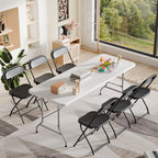MCQ Folding Chair Set with Non-Slip Feet, 330 lbs. Weight Capacity, for Home and Office Use, for Indoor and Outdoor Activities