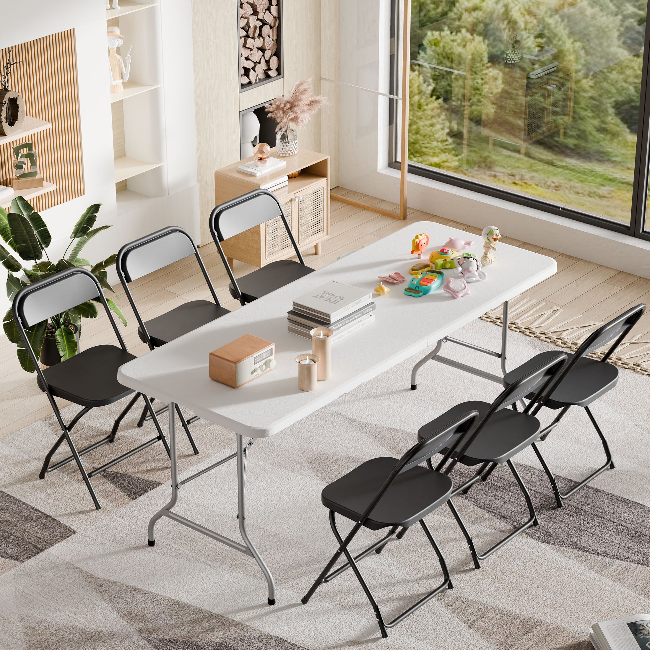 MCQ Folding Chair Set with Non-Slip Feet, 330 lbs. Weight Capacity, for Home and Office Use, for Indoor and Outdoor Activities