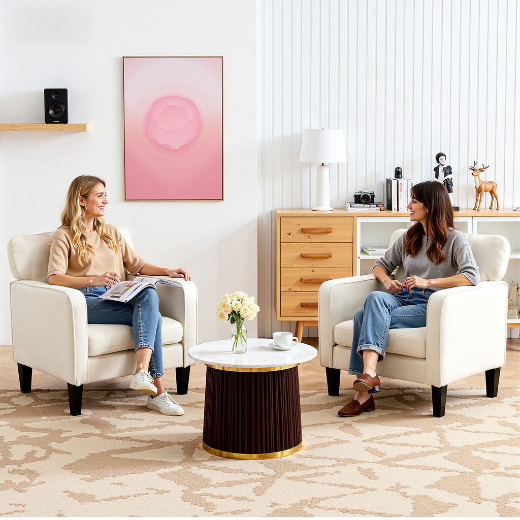 JIOABL Modern Accent Chair with Armrest, Comfortable Lounge Chair for Living Room and Bedroom