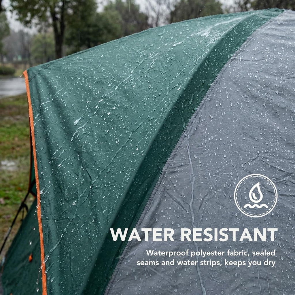 JIOABL Dome Camping Tent, Waterproof Polyester with Rainfly, Easy Setup, Ventilated Windows & Skylights, Portable Backpacking Tent