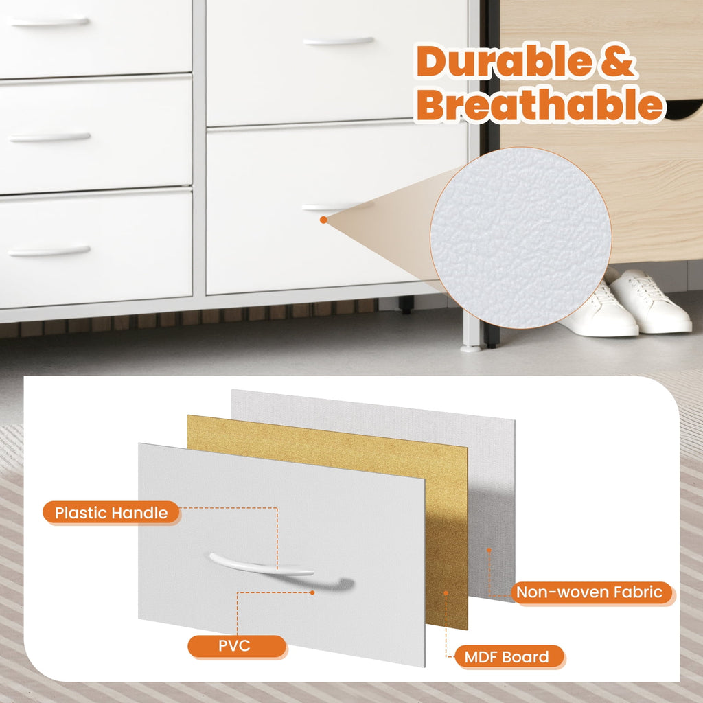 JIOABL 5-Drawer Dresser with Drawer Organizers for Bedroom, Living Room, or Closet