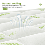 JIOABL Ultra-Soft Bamboo Fiber Mattress Protector, Cooling & Deep Pocket Design, Machine Washable