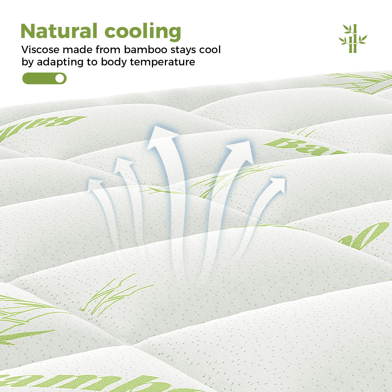 JIOABL Ultra-Soft Bamboo Fiber Mattress Protector, Cooling & Deep Pocket Design, Machine Washable