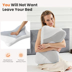 JIOABL Ergonomic Contour Memory Foam Pillows, Cervical Neck Pillow with Cooling Case for Neck Pain Relief