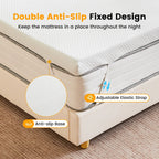 JIOABL Cooling Gel Memory Foam Mattress Topper for Relieve Back Pain, Ventilated Design, CertiPUR-US Certified, Removable Plush Cover
