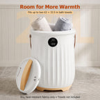 JIOABL 20L Towel Warmer, with Handle & Aroma Disc Holder, Holds Two 40“x70” Oversized Towels, Suitable for Robes, Blankets & Pajamas