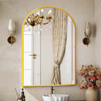 JIOABL Arched Shatterproof Bathroom Mirror, Tempered Glass, 2 Sided Anti-Rust for Vanity Wall Decor,