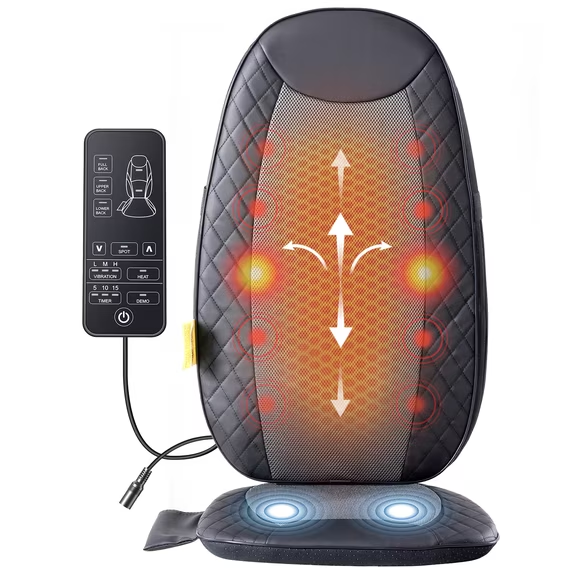 JIOABL Full Body Massage Mat, 10 Vibrating Motors, 9 Speeds, Heating Pad for Back, Legs, Home, Office