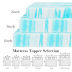 JIOABL  Memory Foam Mattress Topper with Cooling Gel, CertiPUR-US Certified, Pressure Relief & Breathable Comfort Bed Topper, Queen Size, 0 of 8     JIOABL JIOABL 4-Inch Memory Foam Mattress Topper with Cooling Gel, CertiPUR-US Certified, Pressure Relief