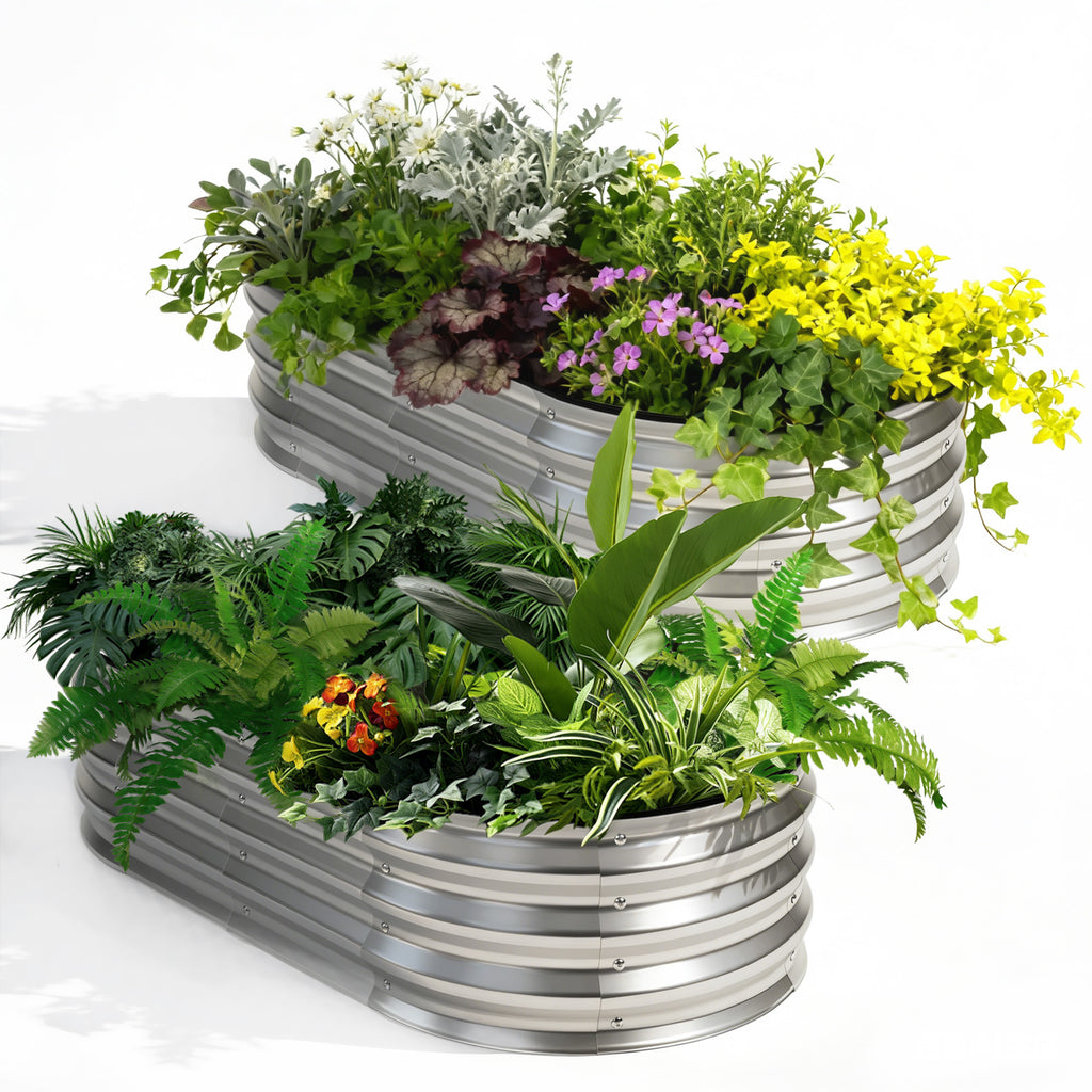 JIOABL Raised Garden Bed with Legs, Elevated Planter Box w/Bed Liner for Herbs Flowers Vegetables