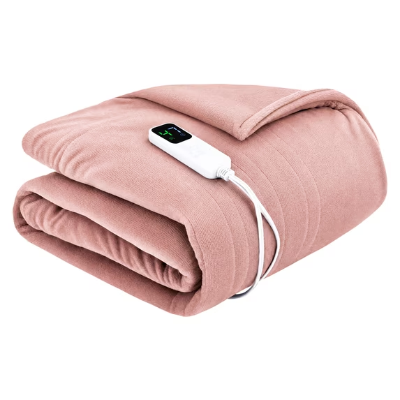 JIOABL Wearable Heated Blanket, Sleeved Electric Blanket with Foot Pocket, 10 Heat Settings, Gray