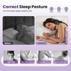 JIOABL Cervical Memory Foam Pillow, Contour Design with 2 Heights, Breathable Cover, Neck Support for Side Back Sleepers
