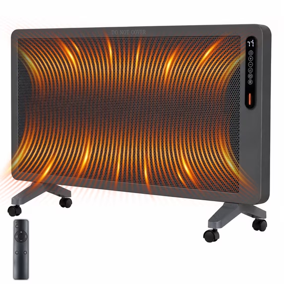 JIOABL Infrared Space Heater for Large Room, WiFi Remote, Inverter, Thermostat, White