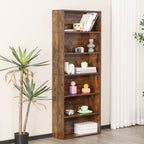 JIOABL Bookcase, 53 Inch Large Storage Tall Standing Bookshelf with Adjustable Shelves for Home Office, Living Room, Bed Room