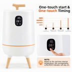 JIOABL 20L High-Leg Round Towel Warmer Bucket | Fits Two 40"x70" Towels, One-Touch, 60 Min Timer, Bluetooth Speaker & Ambient Ligh