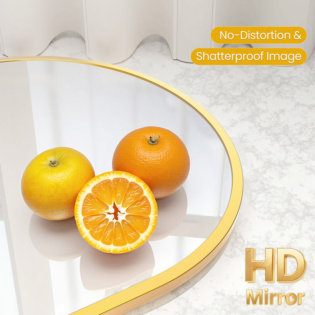 JIOABL Arched Shatterproof Bathroom Mirror, Tempered Glass, 2 Sided Anti-Rust for Vanity Wall Decor,