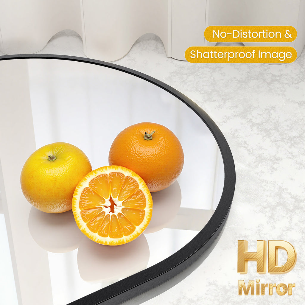 JIOABL Arched Shatterproof Bathroom Mirror, Tempered Glass, 2 Sided Anti-Rust for Vanity Wall Decor,