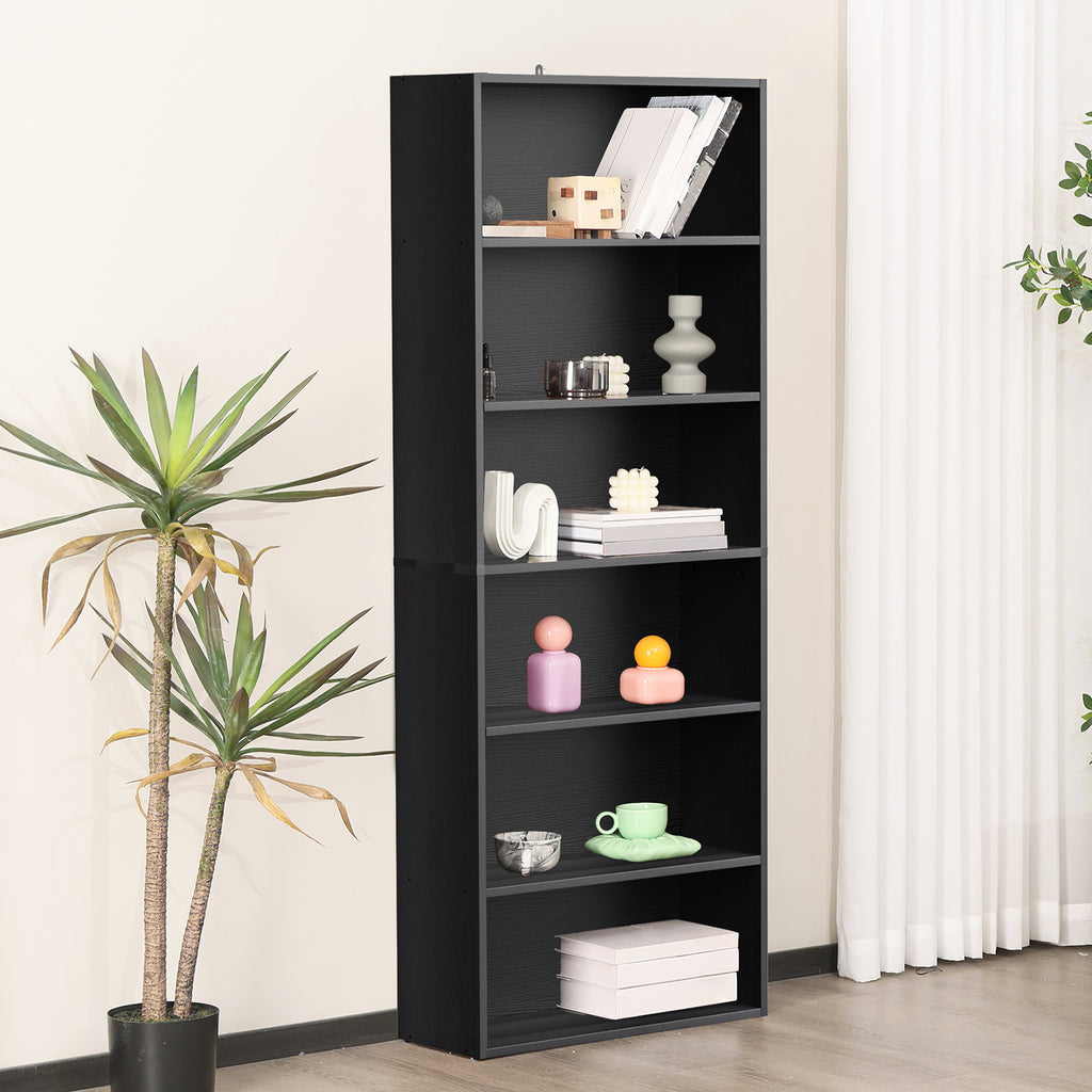 JIOABL Bookcase, 53 Inch Large Storage Tall Standing Bookshelf with Adjustable Shelves for Home Office, Living Room, Bed Room