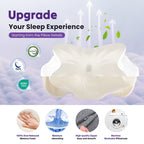 JIOABL Cervical Memory Foam Pillow, Contour Design with 2 Heights, Breathable Cover, Neck Support for Side Back Sleepers