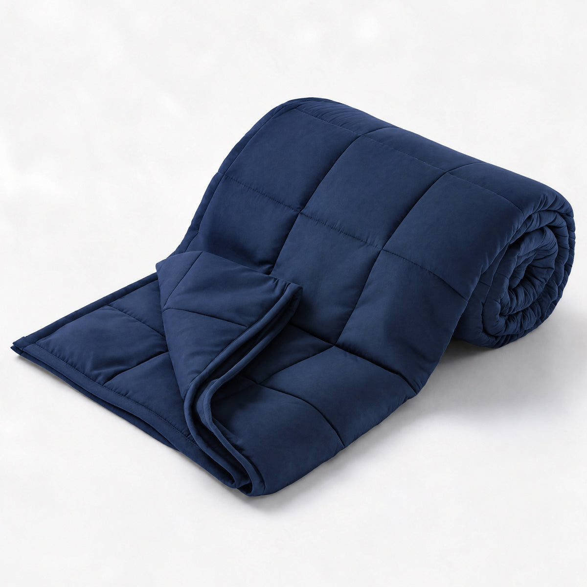 JIOABL Weighted Blanket, Twin 60" x 80", 20 lb Cooling Microfiber Bed Blanket, Blue