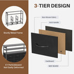 JIOABL TV Stand with  Fabric Drawers & Power Outlet, LED TV Console with USB & Type-C, Storage Dresser for Living Room