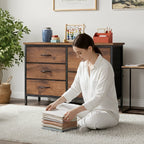 JIOABL 5-Drawer Dresser with Drawer Organizers for Bedroom, Living Room, or Closet