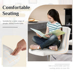 JIOABL Bar Stools, Armless Adjustable Swivel Barstools, PU Leather Hydraulic Kitchen Counter Height Bar Stools, Thickened Seat Cushion Square Island Barstools with Back