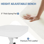 JIOABL Adjustable Piano Bench, X-Frame Music Stool with Padded Seat, Steel Frame, Cushion for Piano Keyboard Stand