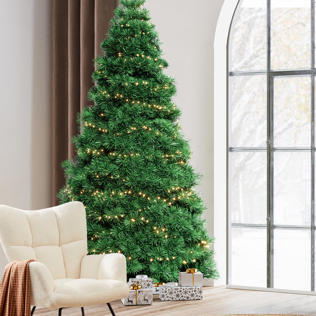 JIOABL Pre-Lit Spruce Artificial Christmas Tree for Home, Office, and Party Decor