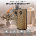 JIOABL Square Desktop Heater | 1500W, 5 Working Modes, 70° Oscillation, Quiet, Tip-Over and Overheat Safety Protection